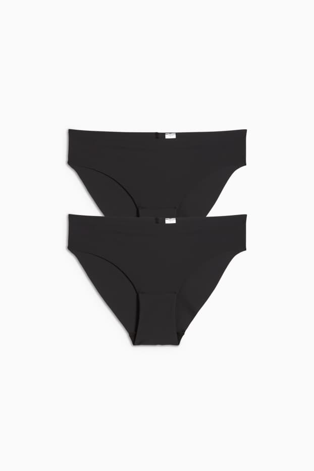 Femmes - Lot de 2 - culotte invisible - noir