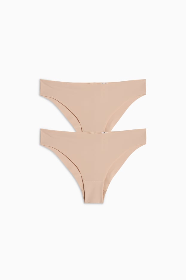 Donna - Confezione da 2 - invisible slip - beige chiaro