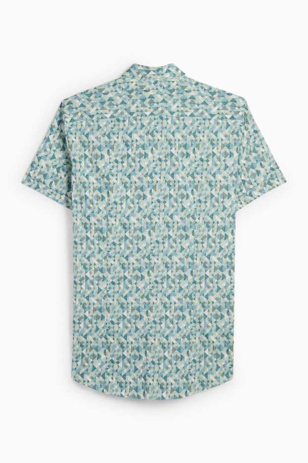 Herren - Businesshemd - Slim Fit - Kent - gemustert - hellgrün