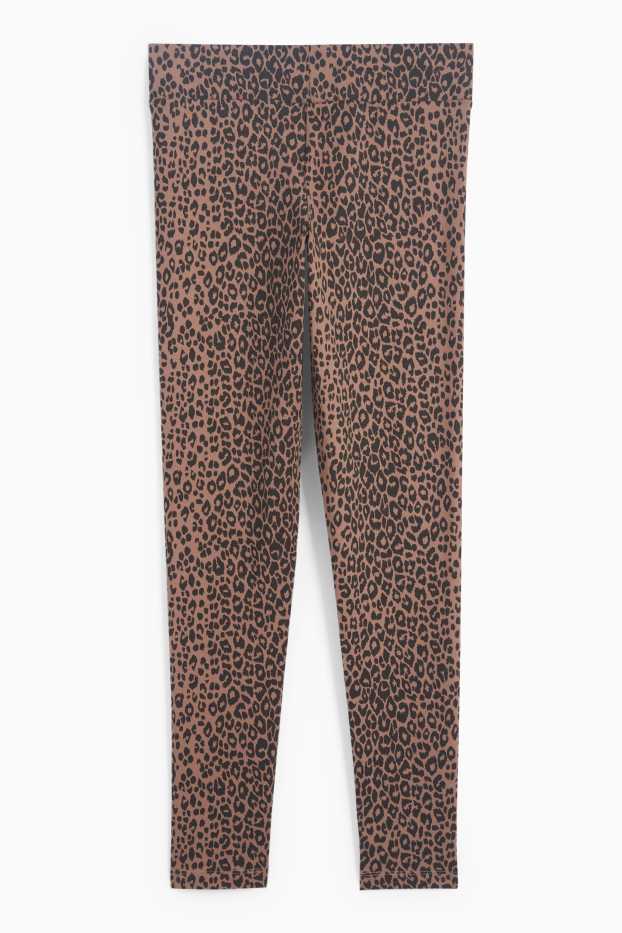 Donna - Leggings basic - fantasia - nero / beige