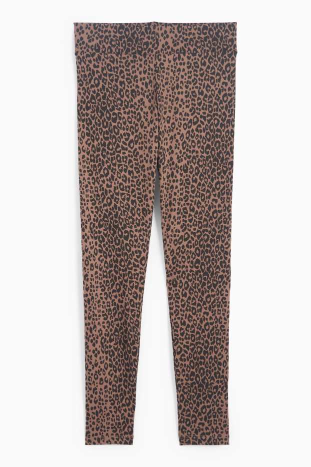 Donna - Leggings basic - fantasia - nero / beige