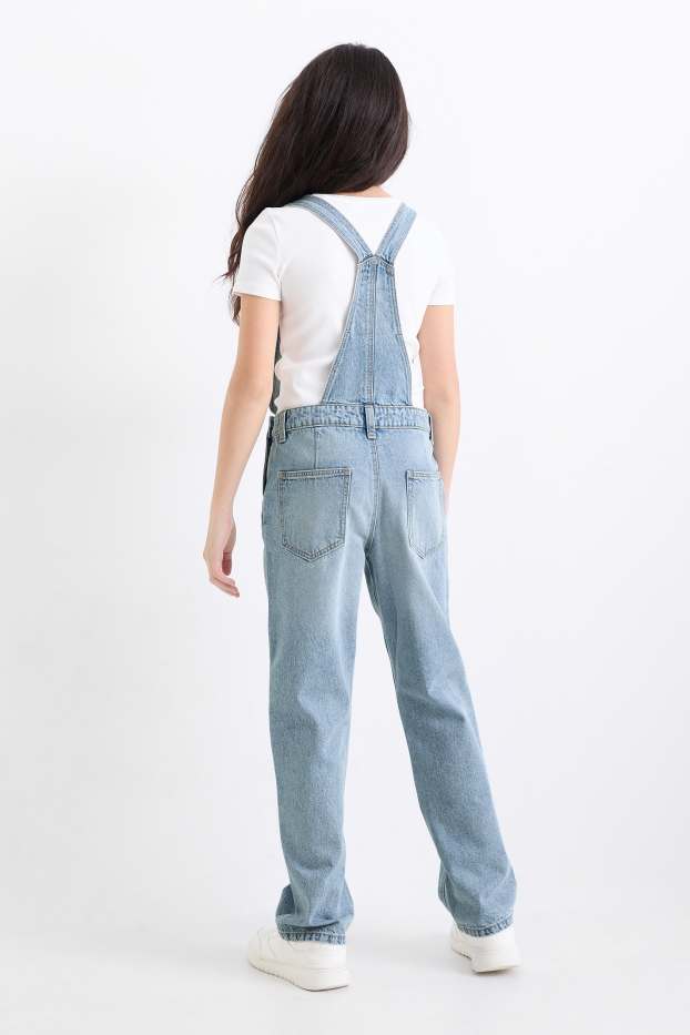 Copii - Fete - Salopetă din denim - denim-albastru deschis