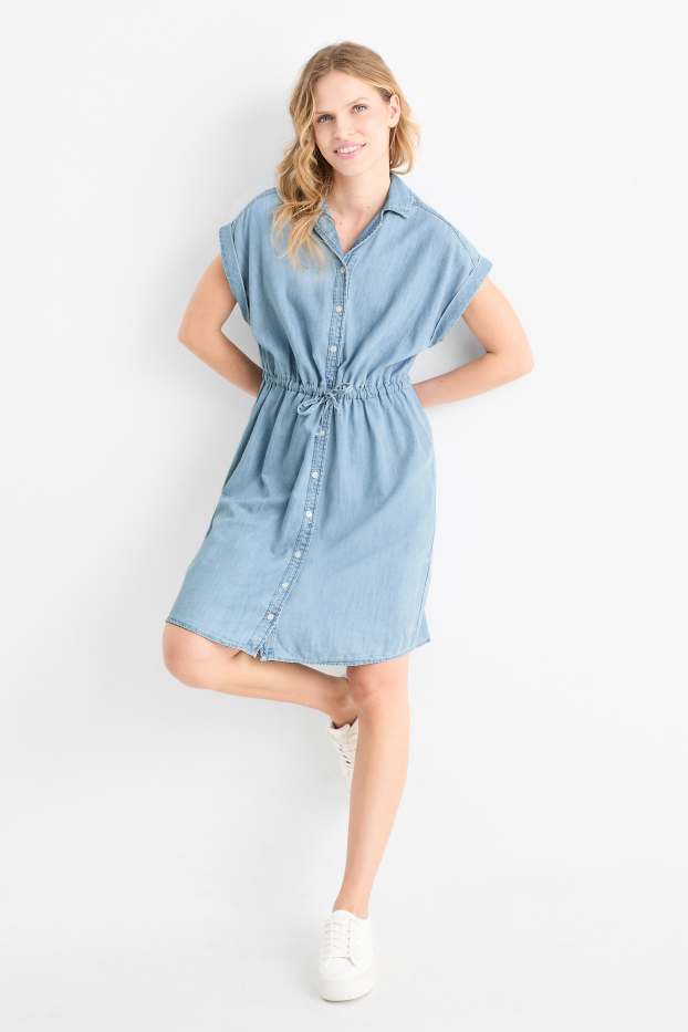 Donna - Vestito a blusa di jeans - jeans azzurro