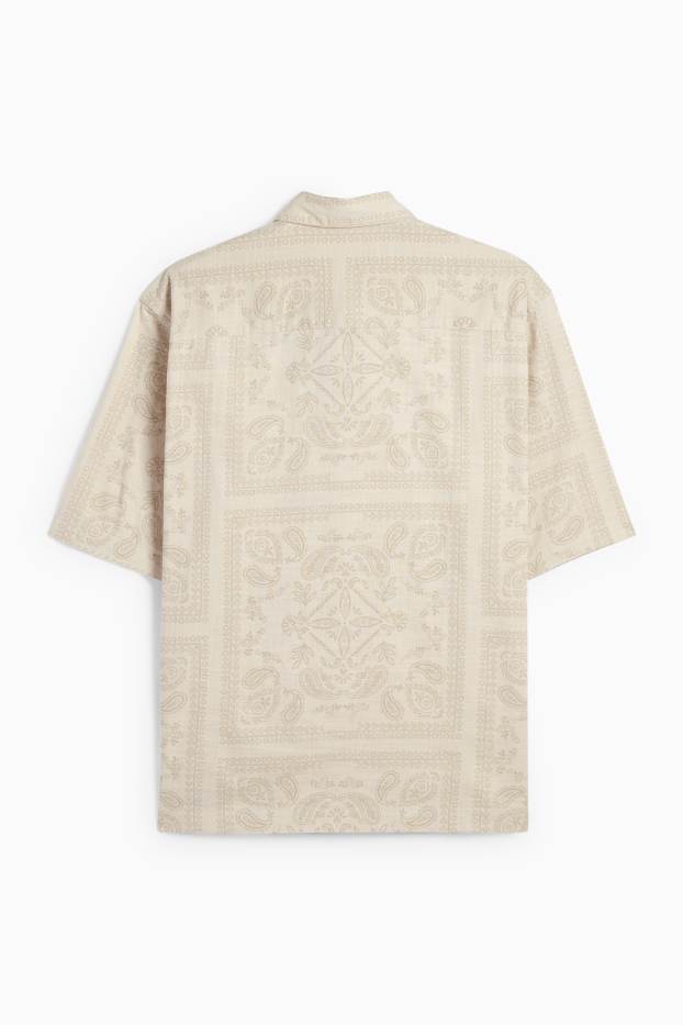 Hombre - Camisa - regular fit - Kent - estampada - beige claro