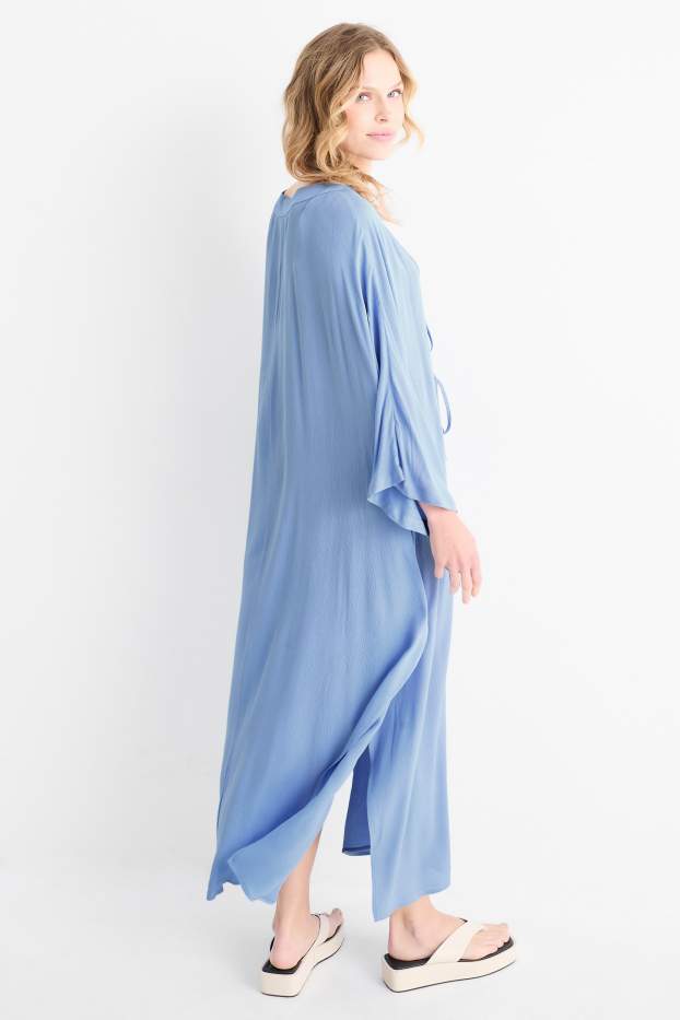 Femmes - Kimono - texturé - bleu