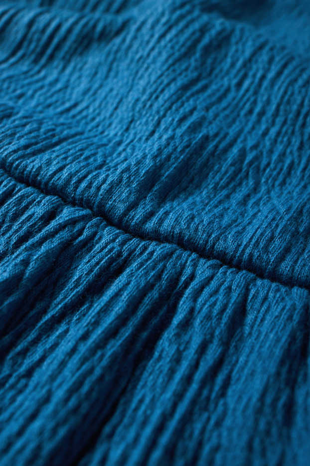 Dona - Vestit de línia A - estructurat - blau fosc