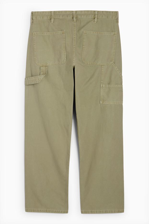 Bărbați - Relaxed jeans - verde deschis
