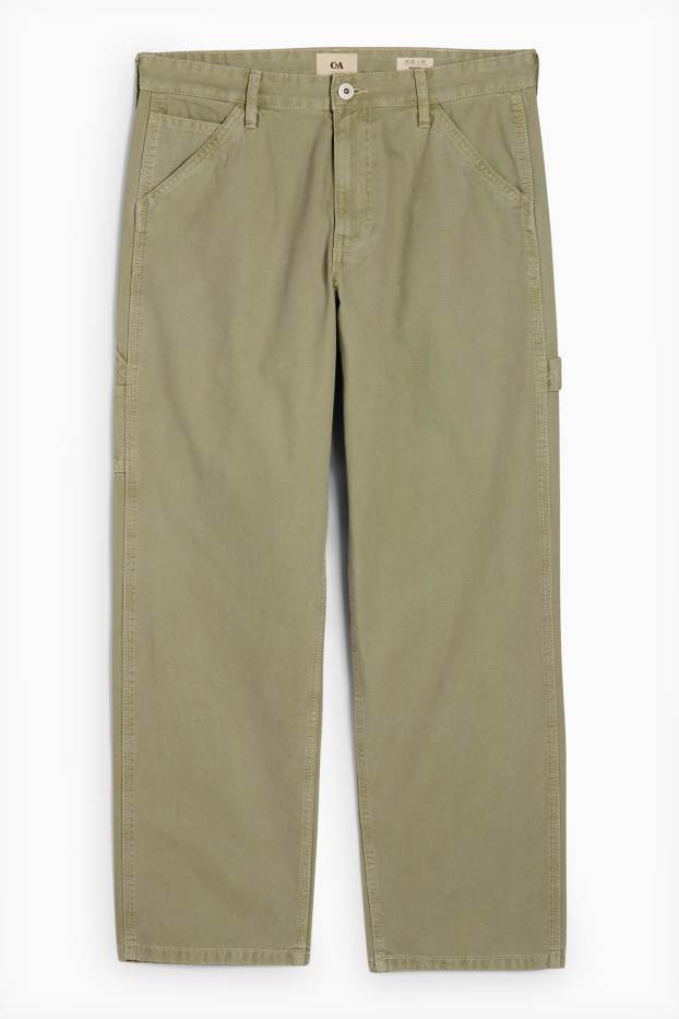 Bărbați - Relaxed jeans - verde deschis