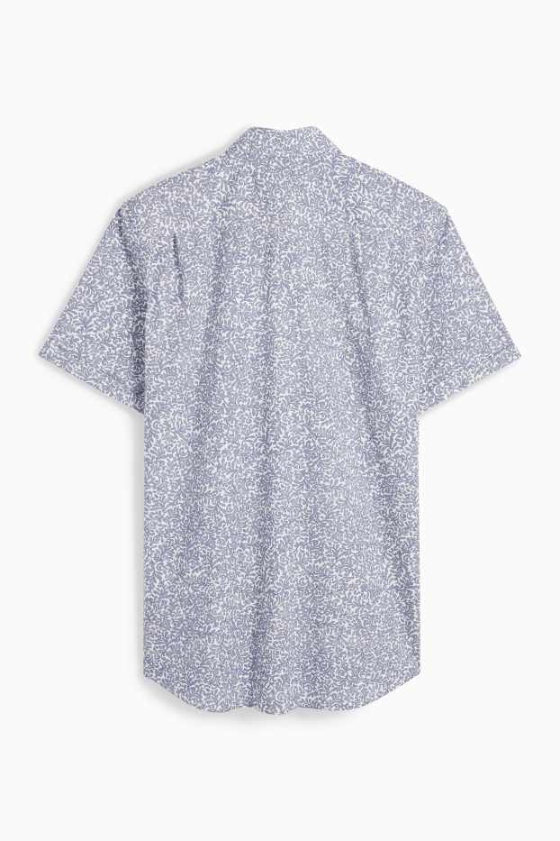 Hommes - Chemise - regular fit - col kent - à motif - bleu