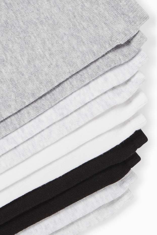 Women - Multipack of 5 - trainer socks with motif - Snoopy - light gray-melange