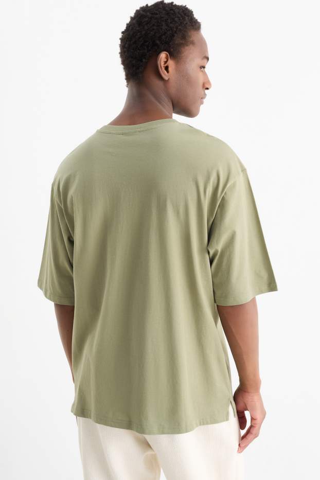 Hommes - T-shirt - oversize - vert