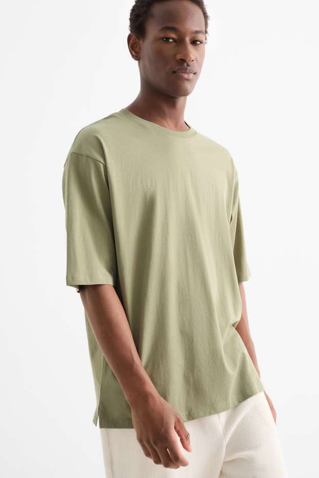 Hommes - T-shirt - oversize - vert