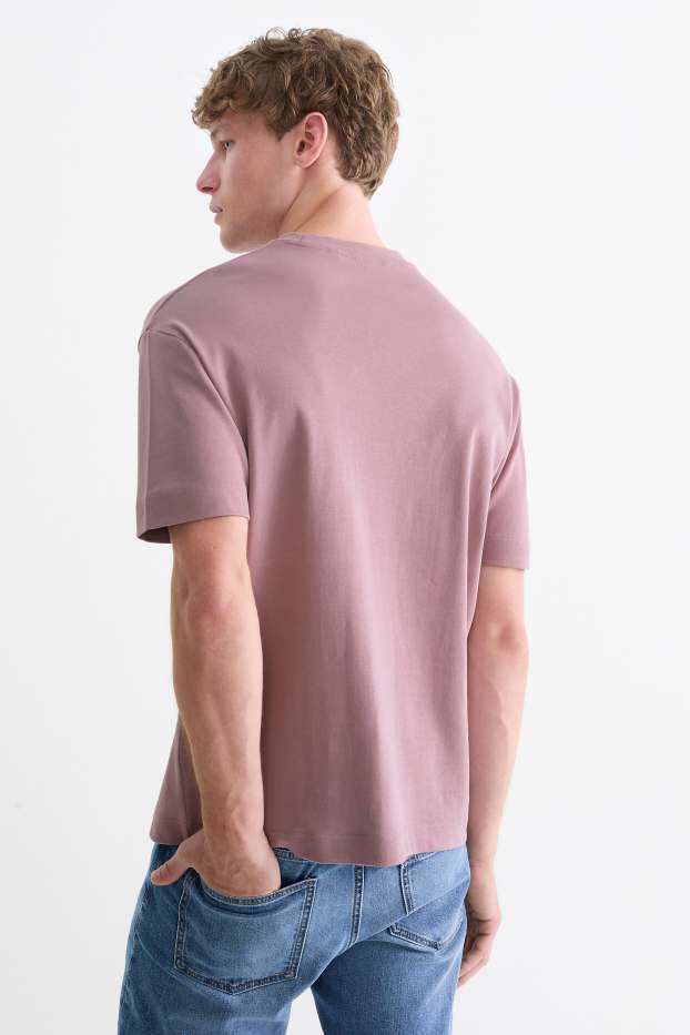 Pánské - Tričko - regular fit - světle fialová