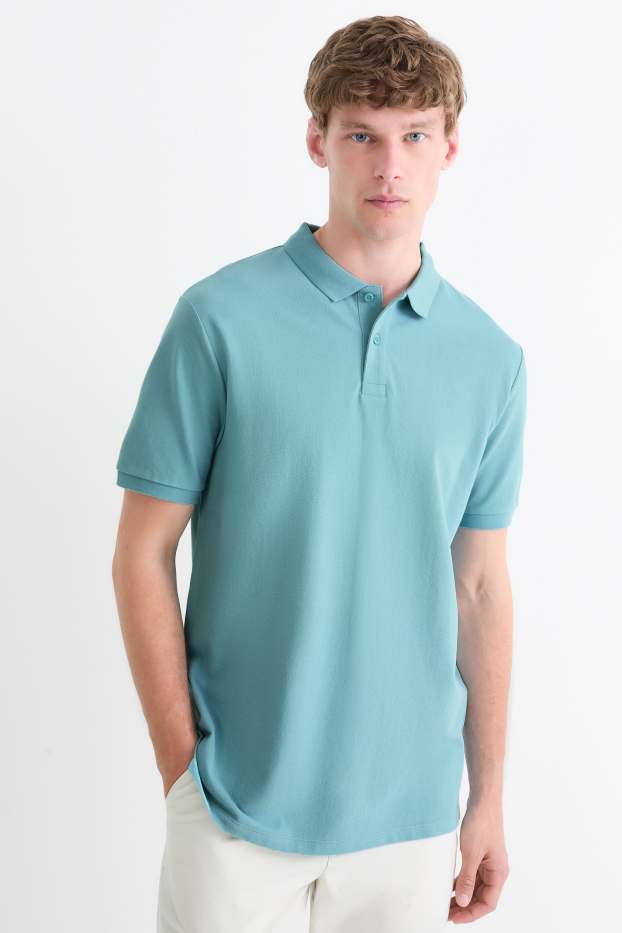 Herren - Poloshirt - türkis
