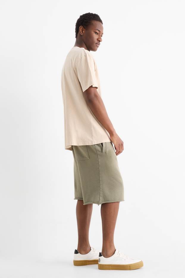 Heren - Sweatshort - groen