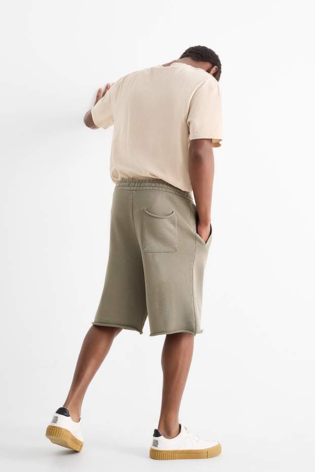 Heren - Sweatshort - groen