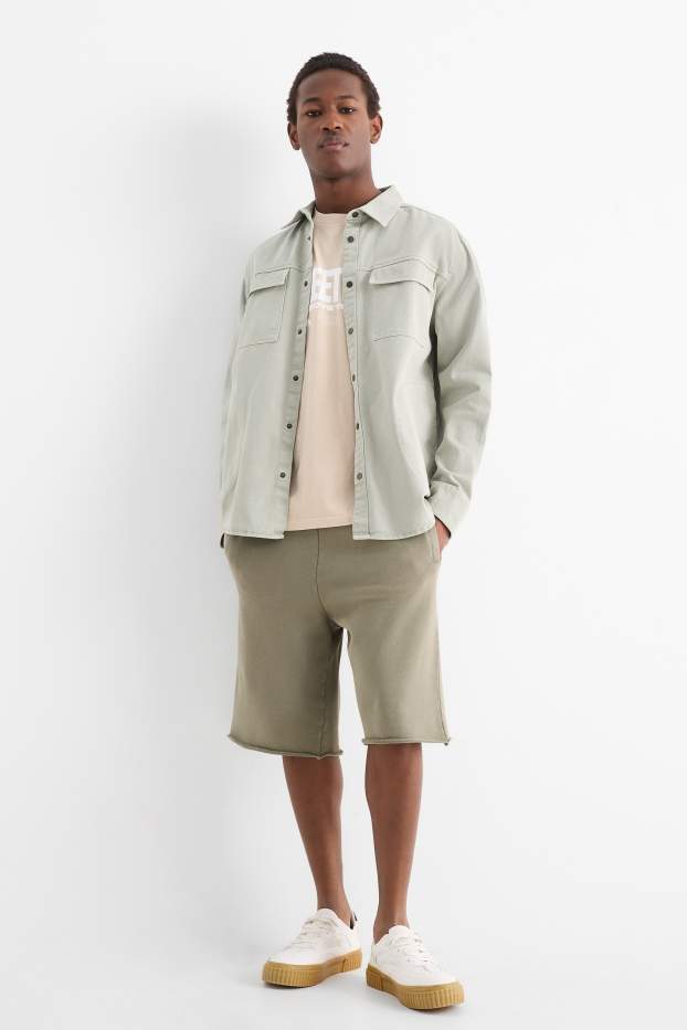 Heren - Sweatshort - groen