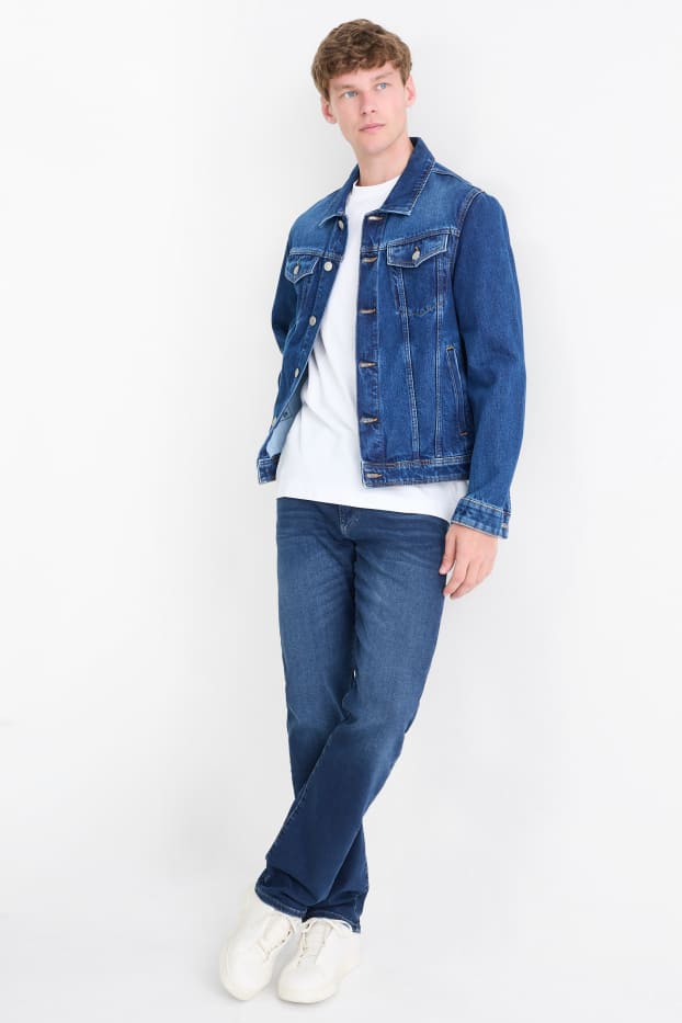 Hommes - Straight jean - Flex jog denim - LYCRA® - jean bleu foncé