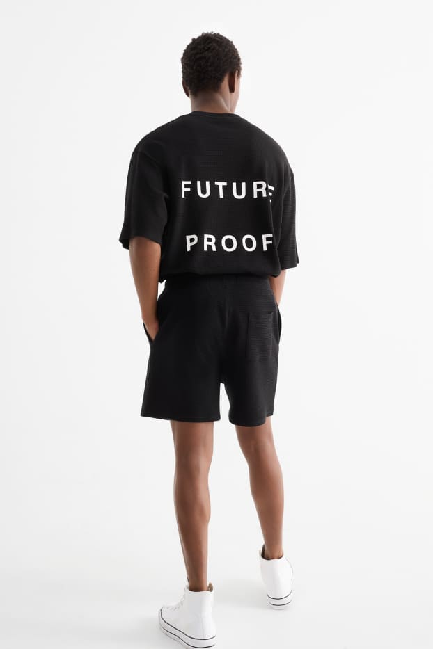 Herren - Shorts - strukturiert - schwarz