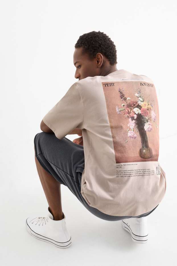 Herren - T-Shirt - Oversized - hellgrau