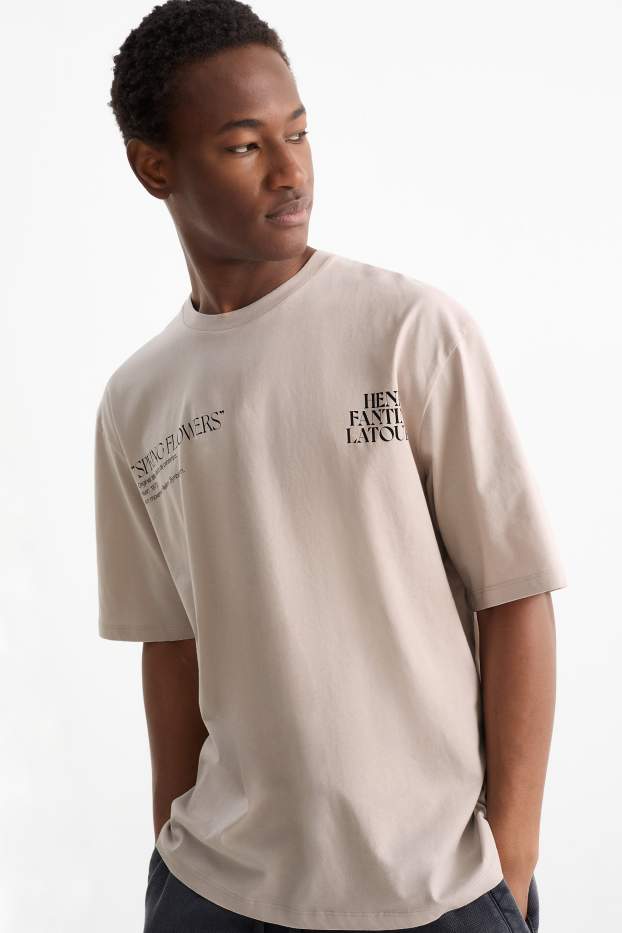 Herren - T-Shirt - Oversized - hellgrau