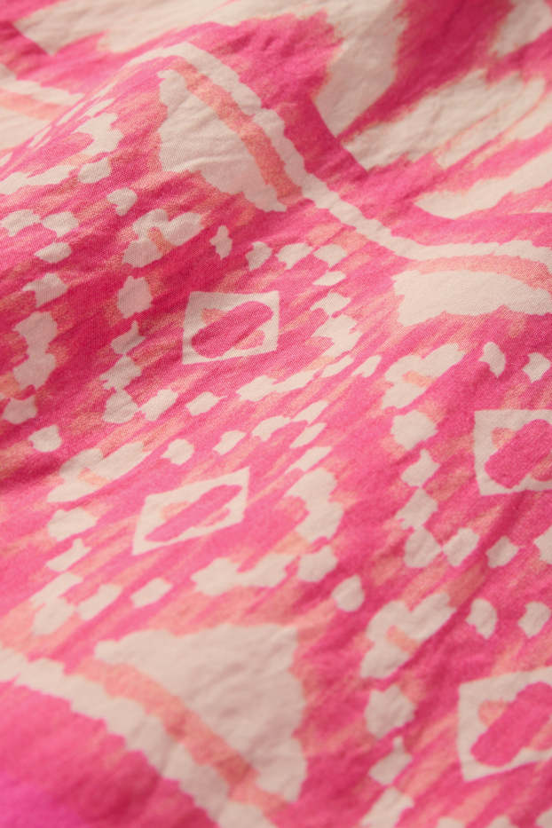 Femmes - Robe de coupe évasée - à motif - blanc / rose