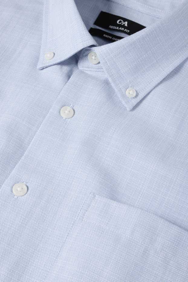 Herren - Businesshemd - Regular Fit - Button-down - hellblau