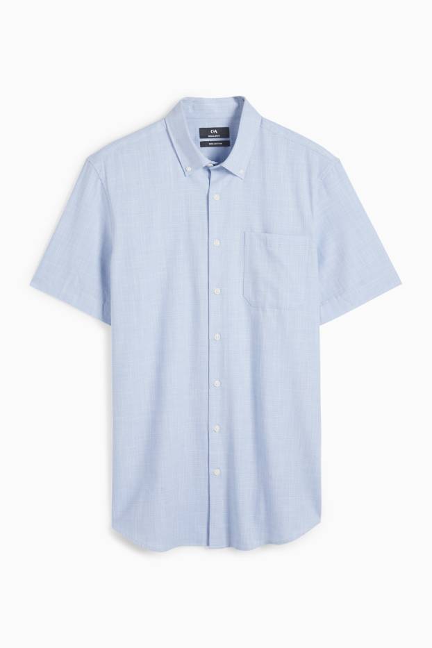 Herren - Businesshemd - Regular Fit - Button-down - hellblau