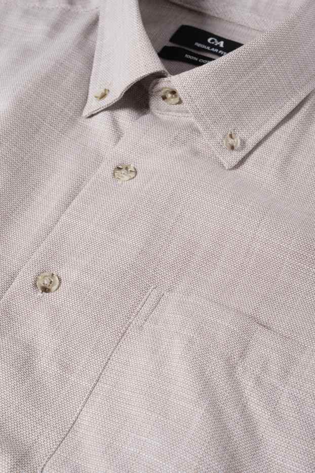 Herren - Businesshemd - Regular Fit - Button-down - taupe