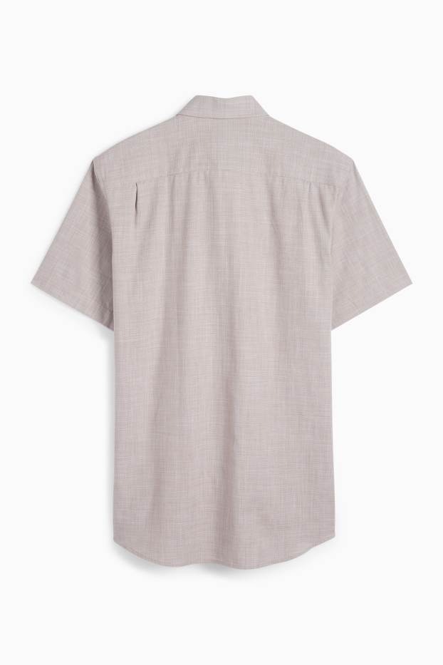 Herren - Businesshemd - Regular Fit - Button-down - taupe