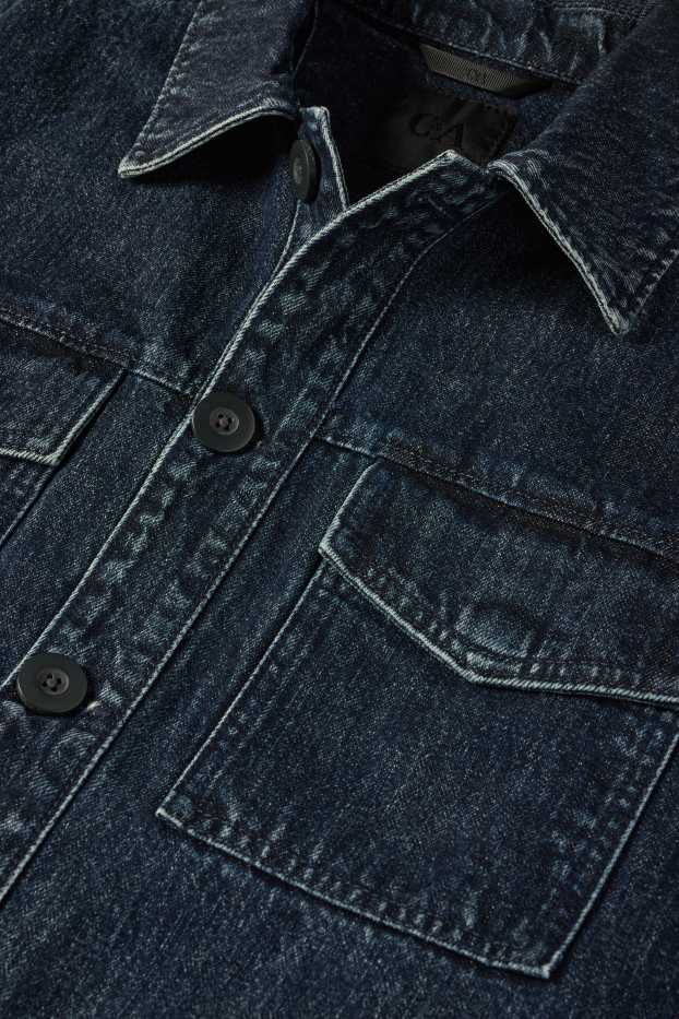 Bărbați - Jachetă tip cămașă de blugi - regular fit - guler Kent - denim-albastru închis