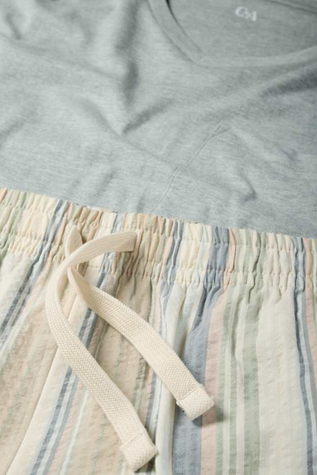 Hommes - Pyjashort - vert menthe