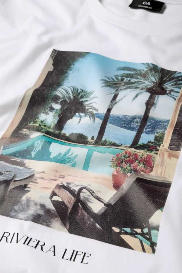 Hombre - Camiseta - relaxed fit - blanco