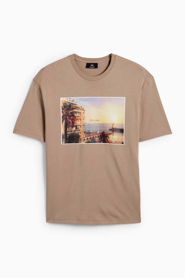 Herren - T-Shirt - Relaxed Fit - taupe