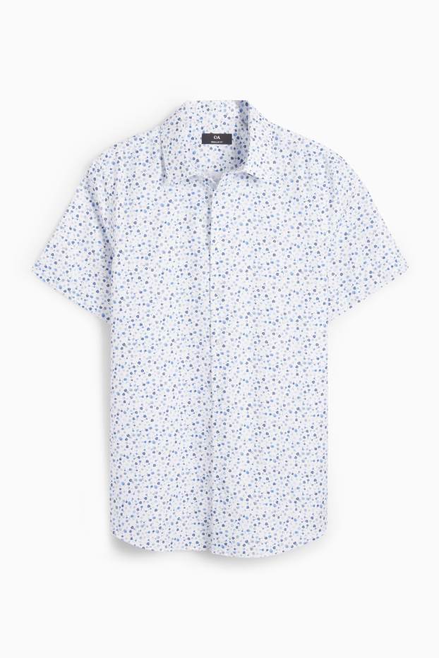 Uomo - Camicia business - regular fit - collo all'italiana - bianco