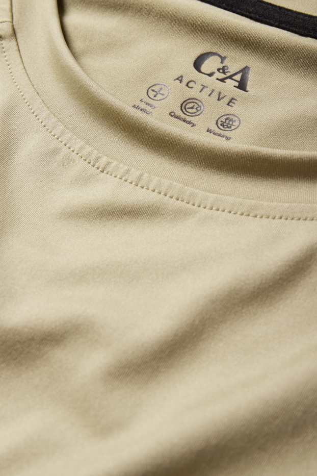 Uomo - T-shirt sportiva - regular fit - 4 Way Stretch - verde chiaro