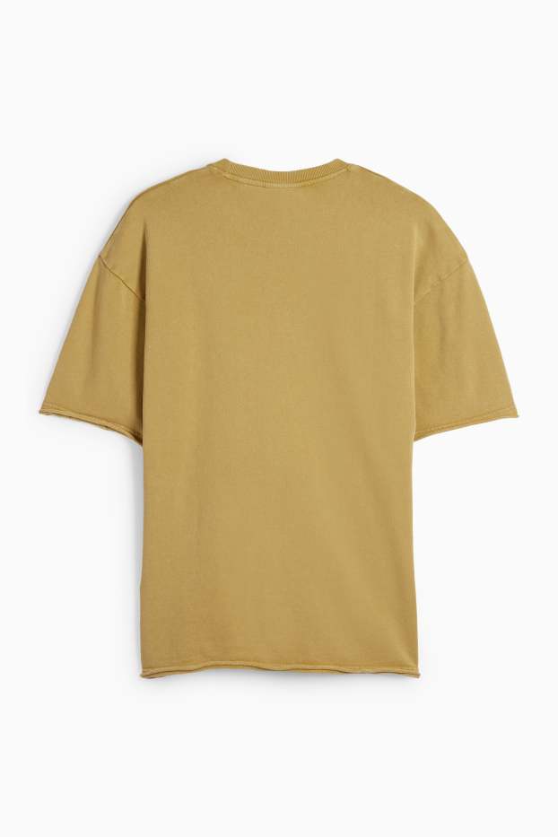 Mężczyźni - T-shirt - relaxed fit - kaki