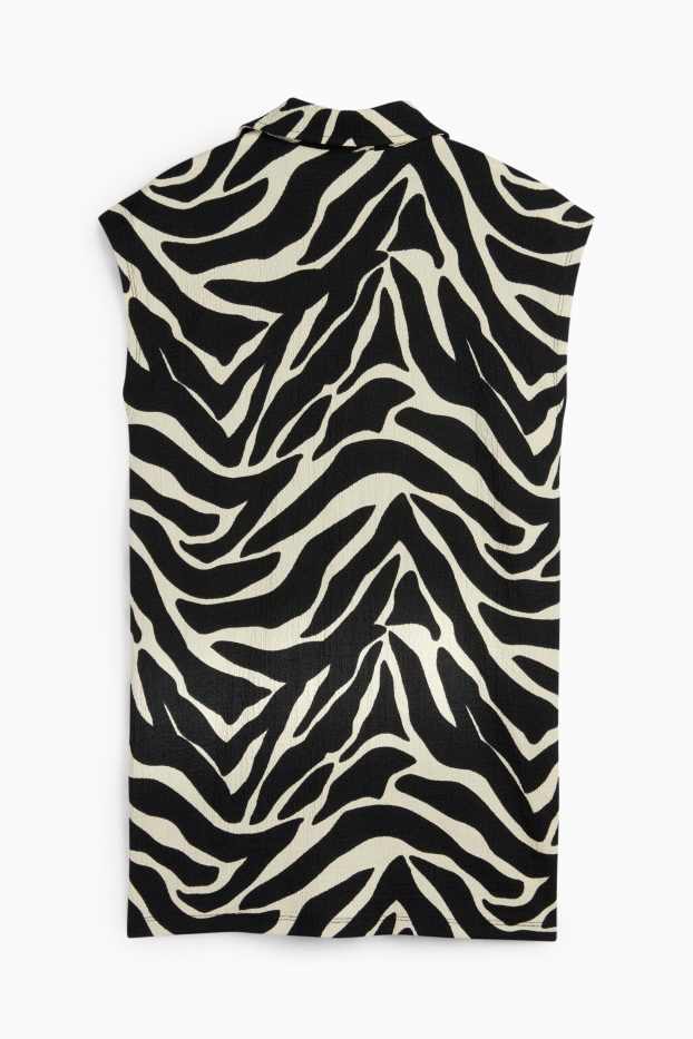 Dona - Brusa sense mànigues - estampada - blanc/negre