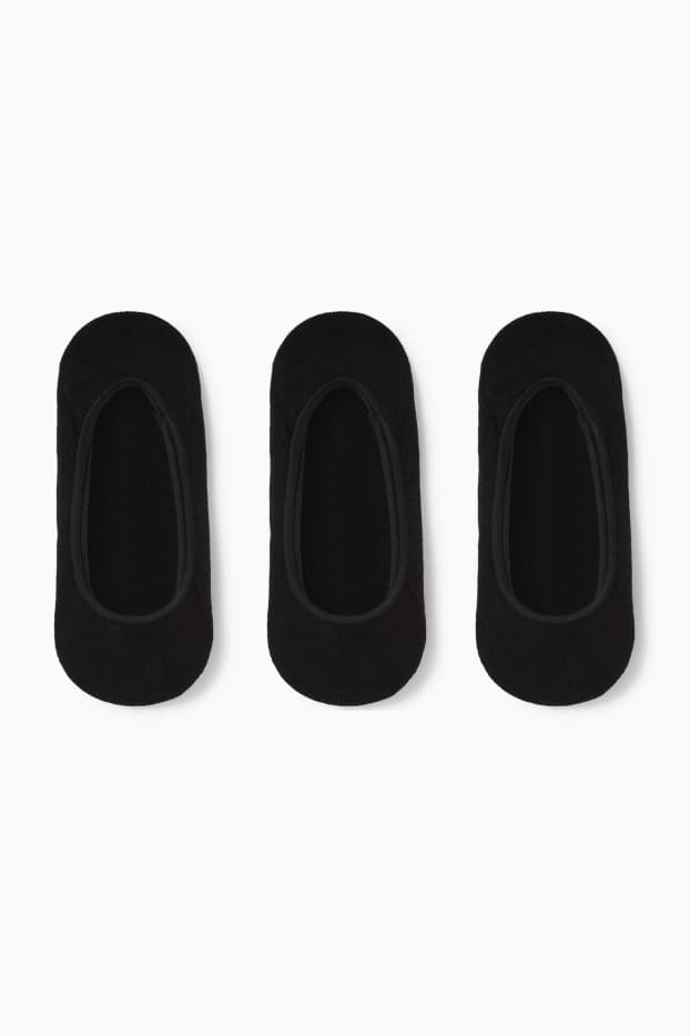 Damen - Multipack 3er - Füßlinge - schwarz