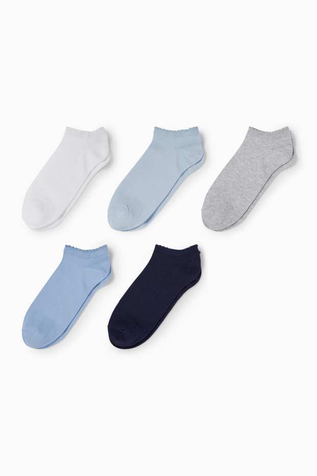 Women - Multipack of 5 - trainer socks - dark blue