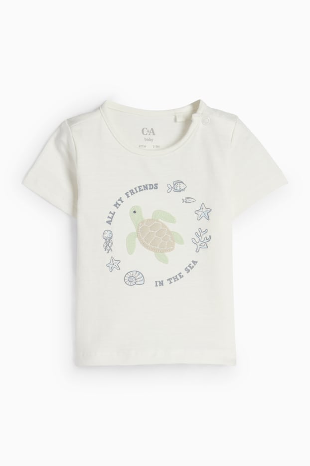 Baby Jungen - Schildkröte - Baby-Outfit - 3 teilig - mintgrün