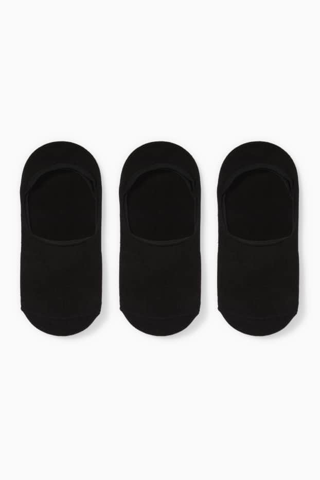 Damen - Multipack 3er - Füßlinge - schwarz