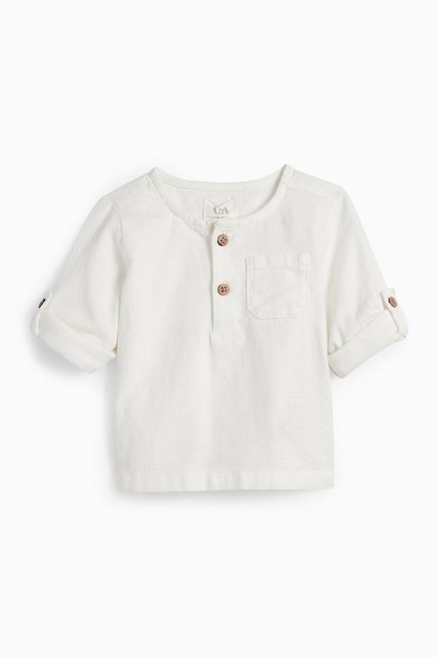 Baby Jungen - Baby-Outfit - 2 teilig - cremeweiß
