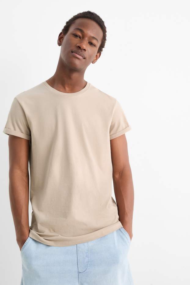 Hommes - T-shirt - beige clair