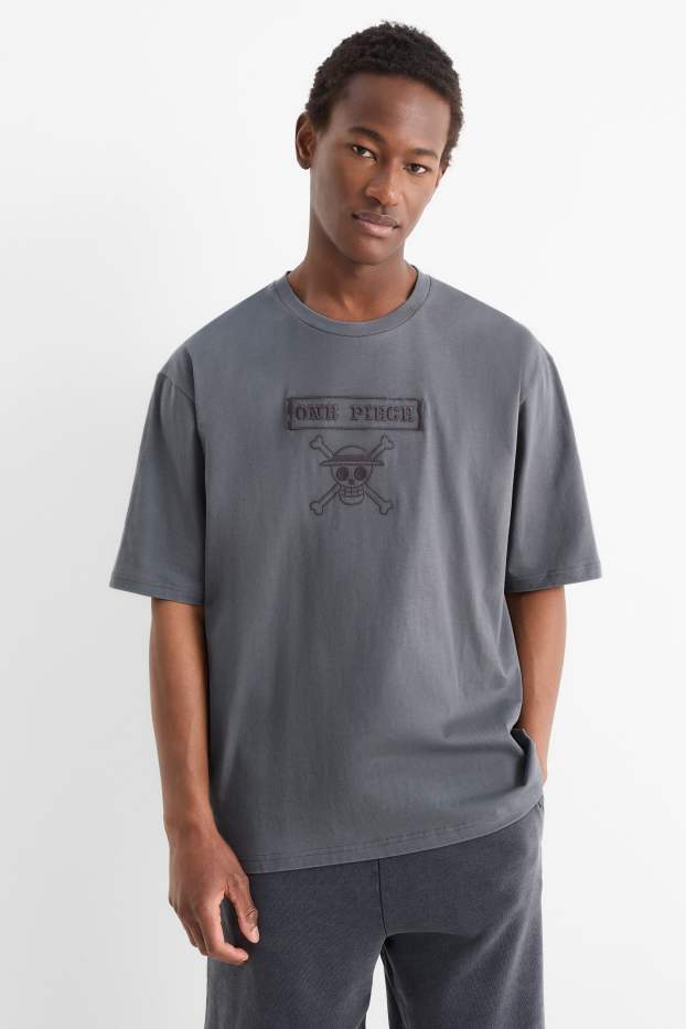 Hommes - T-shirt - oversize - One Piece - gris foncé