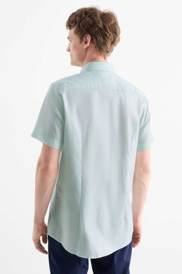 Men - Business shirt - slim fit - kent collar - easy-iron - patterned - mint green
