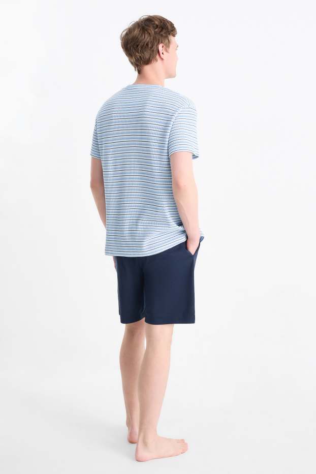 Uomo - Pigiama corto - blu / azzurro