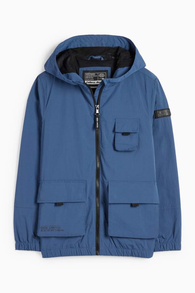 Kinderen: jongens - Parka met capuchon - blauw