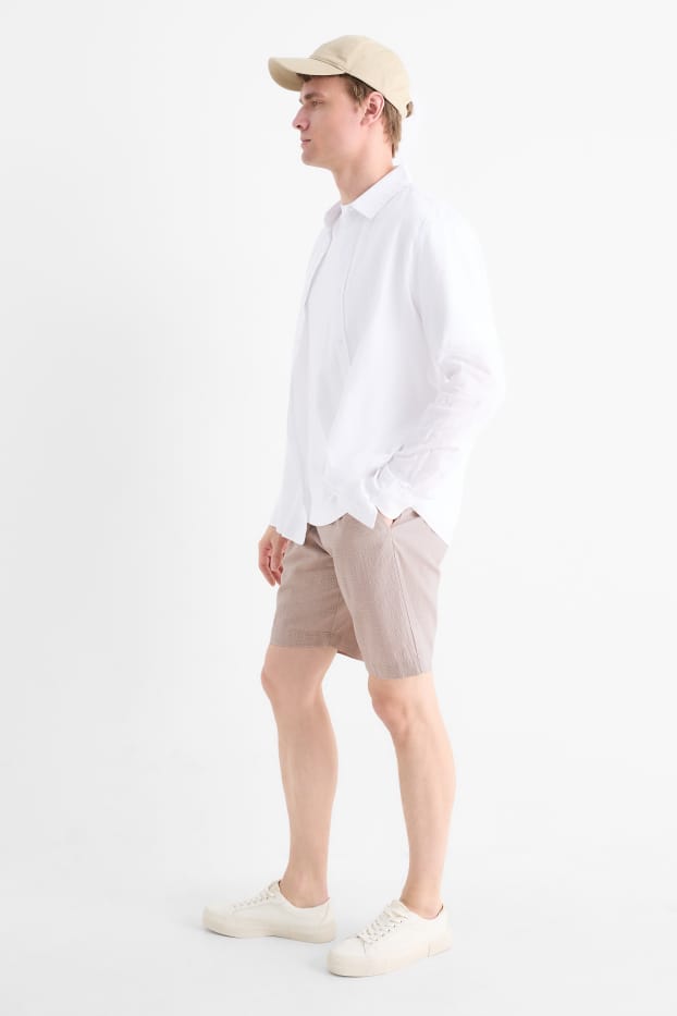 Herren - Shorts - strukturiert - beige