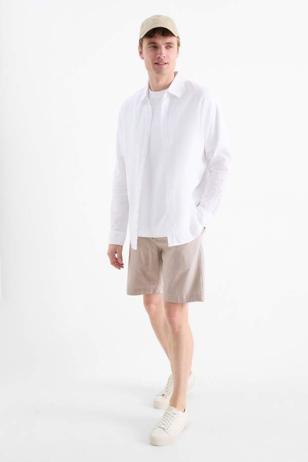 Herren - Shorts - strukturiert - beige